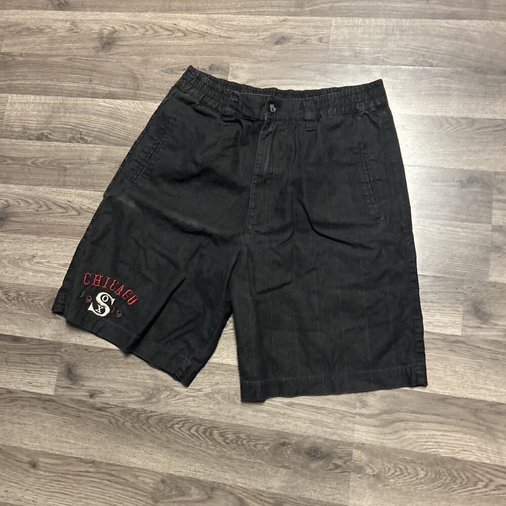 Vintage Chicago White Sox Shorts Men’s L Shorts Black Mirage Rare Mlb Baseball